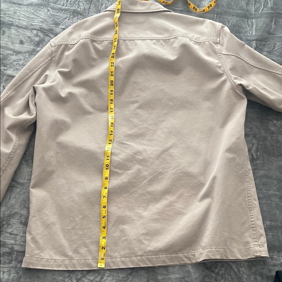 All Saints Men's Beige Buttoned Jacket Distressed Workman XXL Firebase LS Shirt - Picture 5 of 10